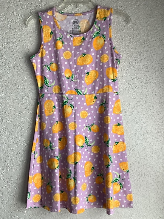wonder nation Other - wonder nation Purple Sleeveless Dress with Yellow Orange Fruit Print